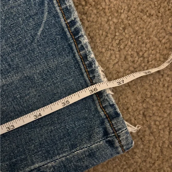 Abercrombie & Fitch Ankle Straight Ultra High Rise Blue Denim Jeans | Curve Love - Picture 7 of 8